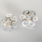 Amethyst and Blue Topaz earrings in sterling silver, style E7811 - view 2