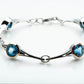 Amethyst and Blue Topaz bracelet in sterling silver, style B2388