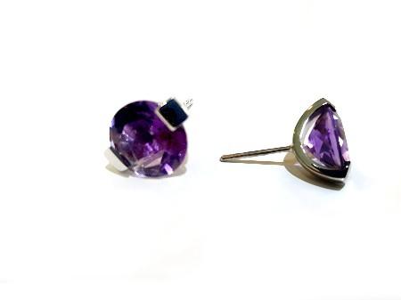 E3733  AFRICAN  AMETHYST EARRING - Joryel Vera Jewelry