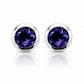 Amethyst and Blue Topaz earrings in sterling silver, style E3136 - view 9