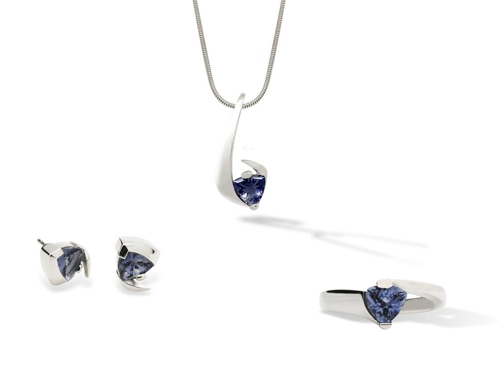 Trillion Cut Gemstones Set 155 - Iolite - Set