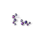 Amethyst and Iolite earrings in sterling silver, style E5188 - view 2