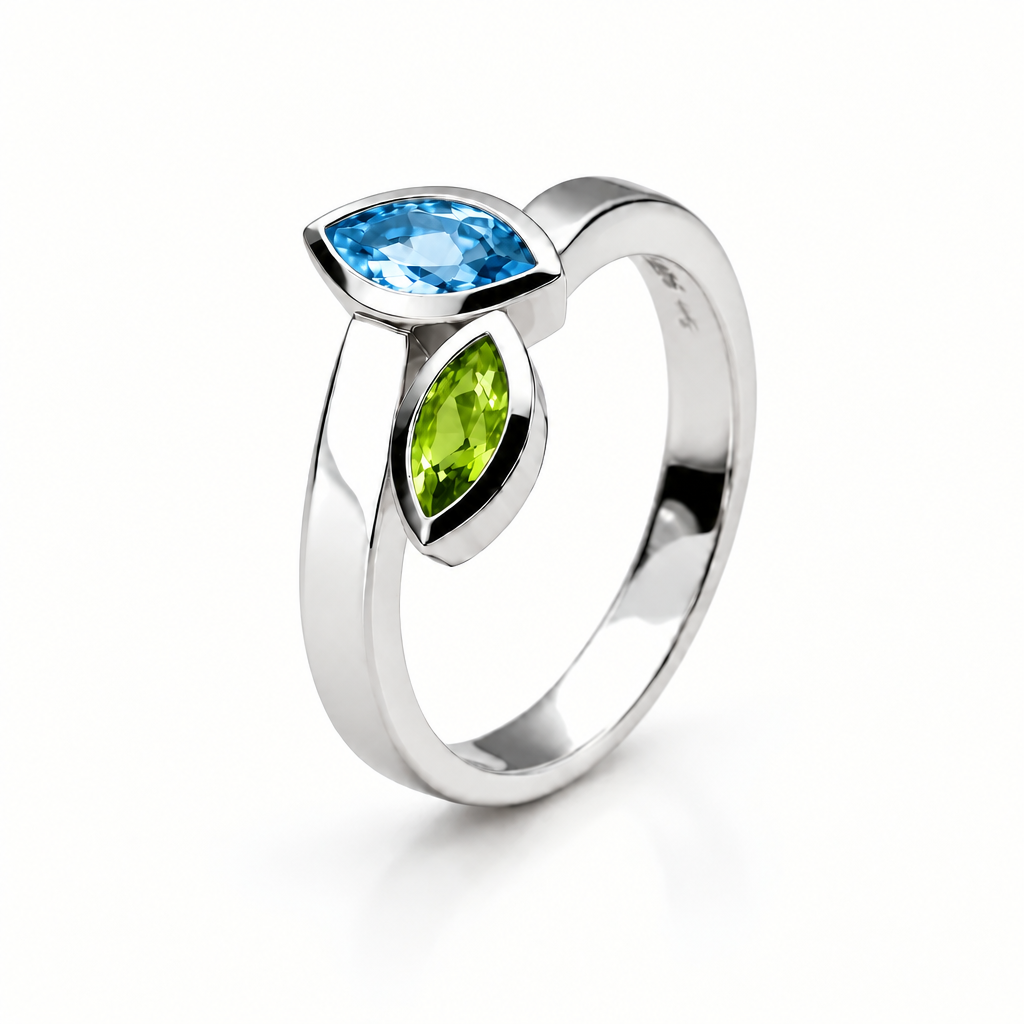 Marquise Gemstone Ring in 925 Sterling Silver | R3908 - view 2