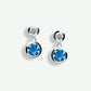 Amethyst and Blue Topaz earrings in sterling silver, style E5302 - view 2