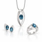 Amethyst and Blue Topaz jewelry set in sterling silver - view 6