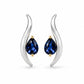 Modern gemstone earrings in 925 sterling silver by Joryel Vera, style E9287 - view 8