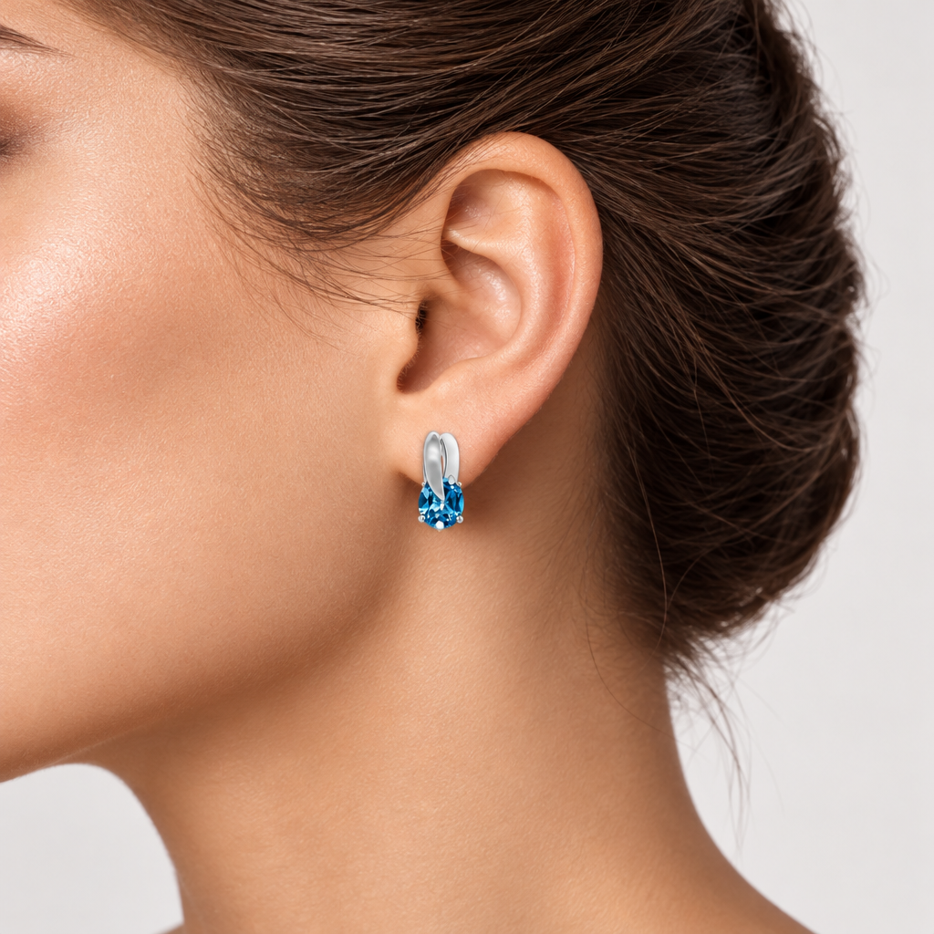 Small is Beautiful Gemstone Earrings in 925 Sterling Silver | E7360 - view 5