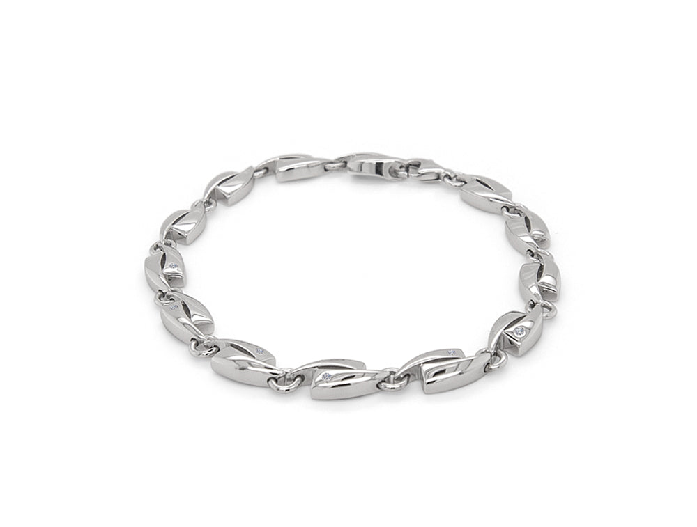 Diamond bracelet in sterling silver by Joryel Vera, style B1903