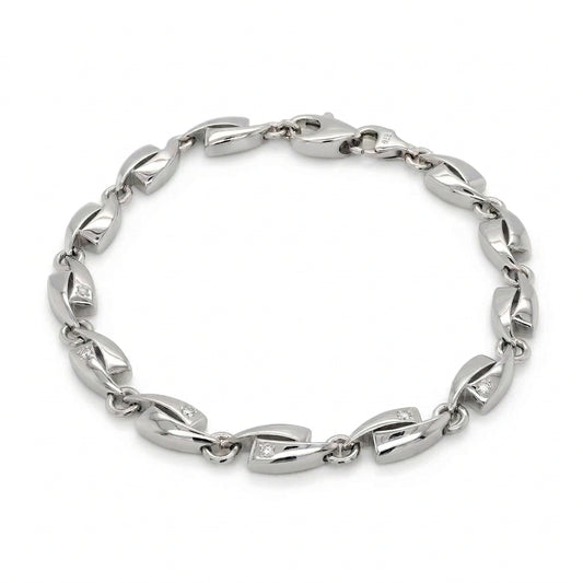 Diamond bracelet in sterling silver by Joryel Vera, style B1903