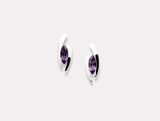 Contemporary Classic Gemstone Earring E5100 - E5100 Amethyst - Earring