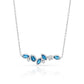 London Blue Topaz and White Topaz necklace in sterling silver, style N3448 - view 4