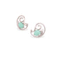 Opal earrings in sterling silver, style E9882 - view 3