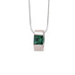 Green Quartz and London Blue Topaz pendant in sterling silver, style P3803 - view 2