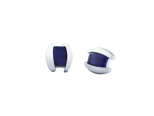 Amethyst and Blue Topaz earrings in sterling silver by Joryel Vera, style E5430 - view 2