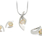 Amethyst and Blue Topaz jewelry set in sterling silver, style SET439 - view 2