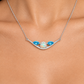 Multi Stone Necklace in 925 Sterling Silver | N3451 - view 2