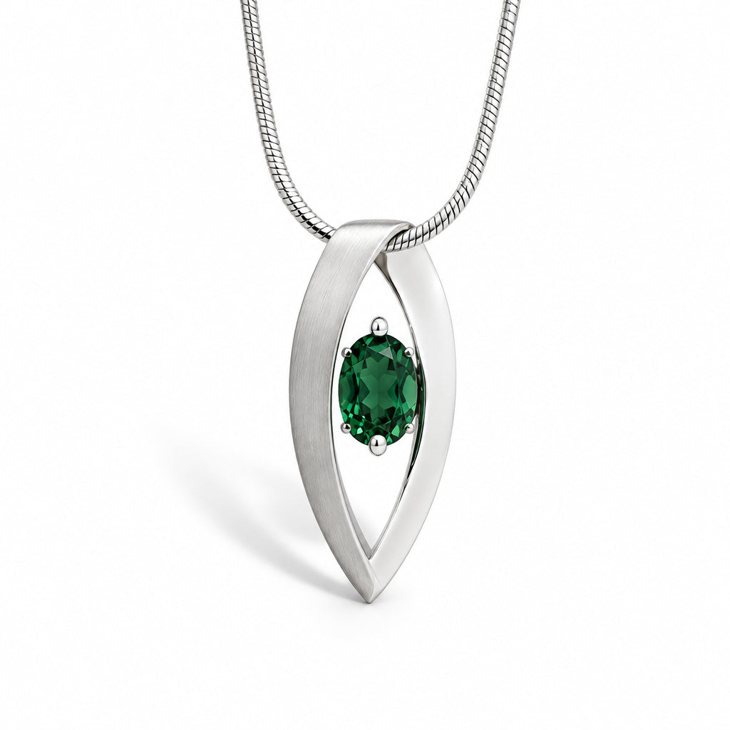 Amethyst and Blue Topaz pendant in sterling silver, style P7320 - view 3