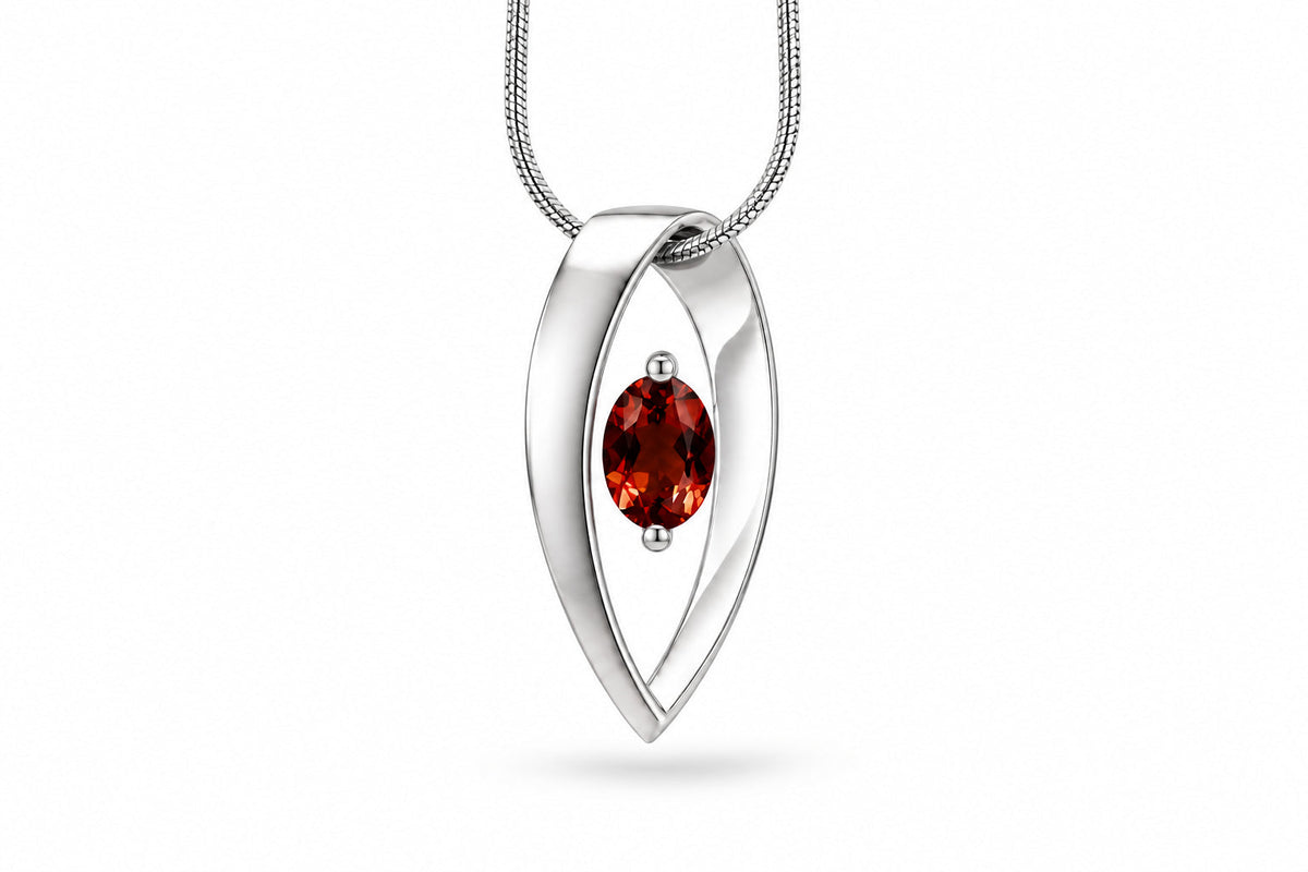 Amethyst and Blue Topaz pendant in sterling silver, style P7320