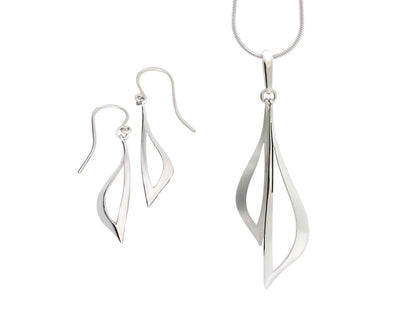 Sterling silver jewelry set - view 2