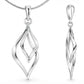 Modern Elegance 2 tone Silver Pendant P16965
