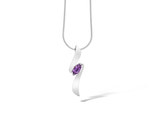 Marquise Gemstone Pendant P7312 - P7312 Amethyst - Pendant