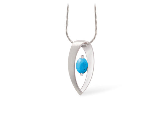 Amethyst and Blue Topaz pendant in sterling silver, style P7320 - view 11