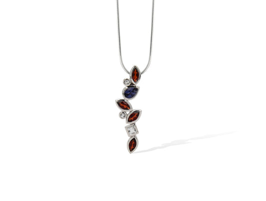 Cascading Gemstones Pendant P3844