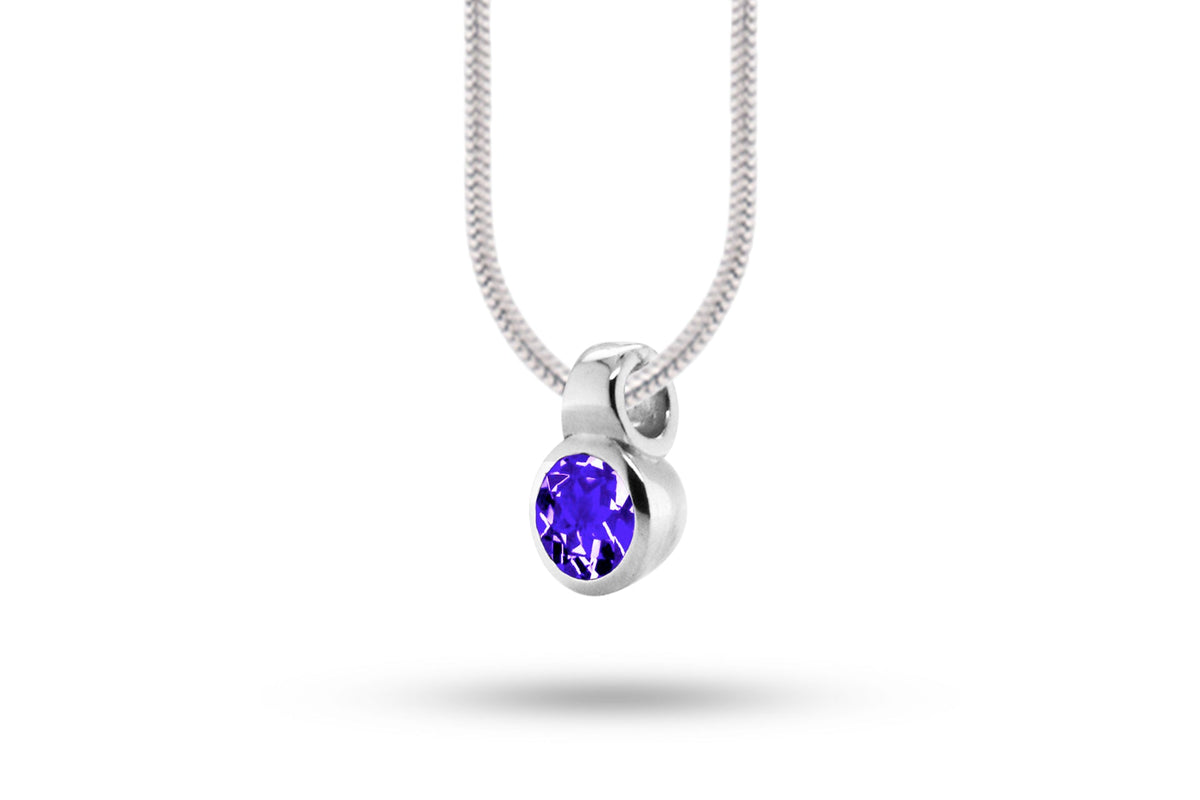 Amethyst and Blue Topaz pendant in sterling silver, style P6972 - view 13