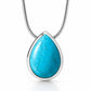 Sky Blue Topaz and Green Quartz pendant in sterling silver, style P6995 - view 3