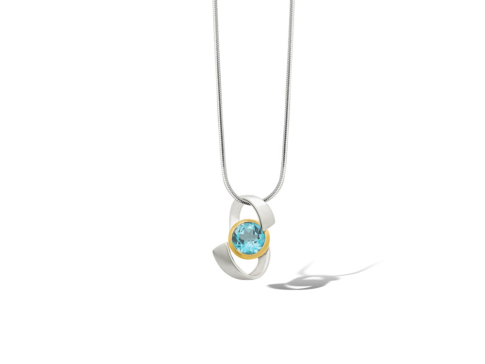 Gemstone Pendant P7314 - P7314 Sky Blue Topaz - Pendant