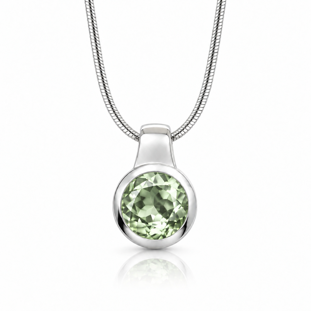 Brilliant Faceted Gemstone Pendant in 925 Sterling Silver | P6972 - view 15