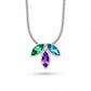 Green Quartz and Amethyst pendant in sterling silver, style P3842 - view 3