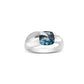 Faceted Cushion Cut Gemstone R5825 - R5825 London Blue Topaz - Ring