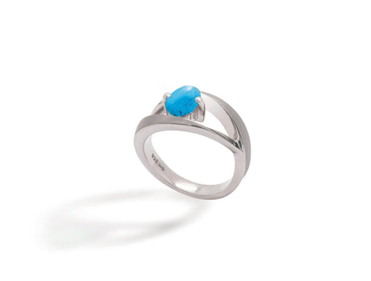 Oval Gemstone Ring R6986 - R6986 Turquoise - Ring