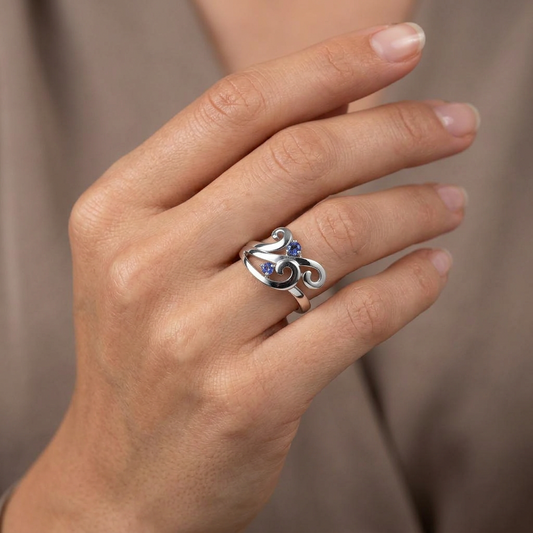 Wind & Sea All Silver Ring in 925 Sterling Silver | R6103