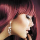 Garnet and Iolite earrings in sterling silver, style E9305