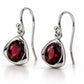 Contemporary Oval Gemstone Earrings in 925 Sterling Silver | E9864 - view 2