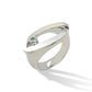 Blue Topaz and Garnet ring in sterling silver, style R2858 - view 2
