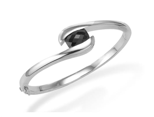 Black Onyx bracelet in sterling silver, style B1740