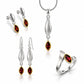 Amethyst and Blue Topaz jewelry set in sterling silver, style SET165 - view 3
