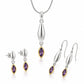 Amethyst and Blue Topaz jewelry set in sterling silver, style SET165 - view 2