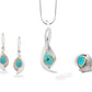 London Blue Topaz and Sky Blue Topaz jewelry set in sterling silver, style SET416 - view 4