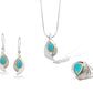 London Blue Topaz and Sky Blue Topaz jewelry set in sterling silver, style SET416 - view 2