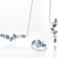 Blue Topaz and London Blue Topaz jewelry set in sterling silver, style SET433 - view 3