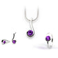 Amethyst and Peridot jewelry set in sterling silver - view 3