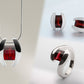 Blue Topaz and Garnet jewelry set in sterling silver - view 2