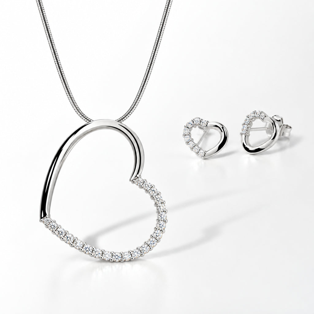 Sterling silver jewelry set - view 2