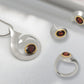 Blue Topaz and Garnet jewelry set in sterling silver - view 2
