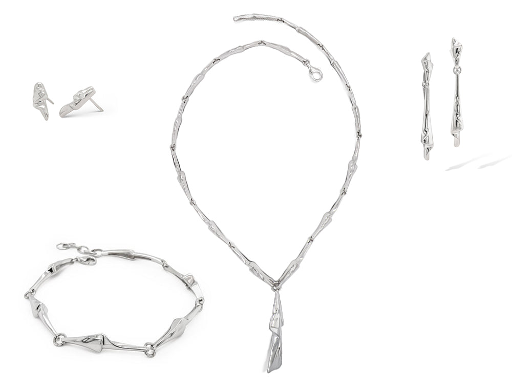 Sterling silver jewelry set, style SET407