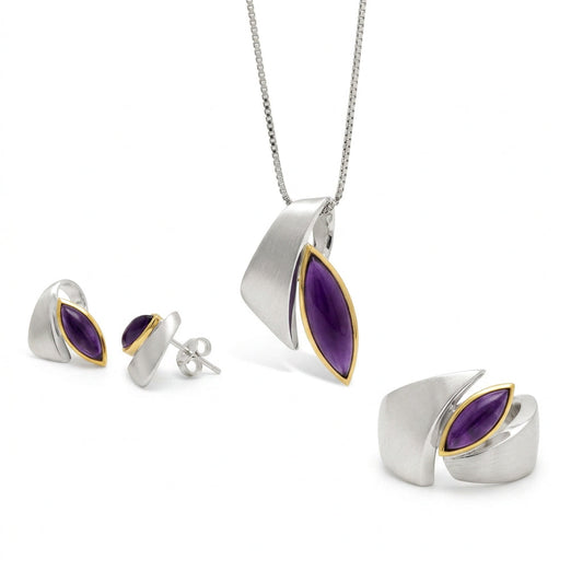 Sterling silver jewelry set by Joryel Vera, style SET410